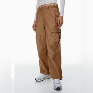 Aritzia TNA Supply Cargo Pant Light Brown Relaxed